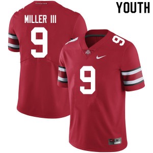 Youth Jack Miller III Scarlet Ohio State Football #9 Jersey 174781-142