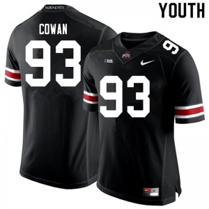 Youth Jacolbe Cowan Black OSU Football #93 Jersey 119123-900