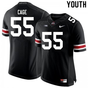 Youth Jerron Cage Black Ohio State Football #55 Jersey 157043-162