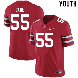 Youth Jerron Cage Scarlet Ohio State Buckeyes Football #55 Jersey 724669-560