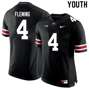 Youth Julian Fleming Black OSU Football #4 Jersey 863262-880
