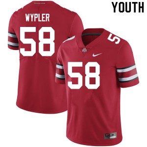 Youth Luke Wypler Scarlet Ohio State Football #58 Jersey 197519-968