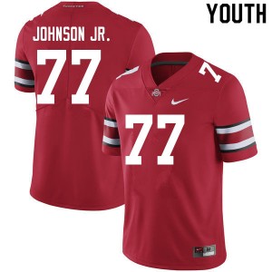 Youth Paris Johnson Jr. Scarlet Ohio State Buckeyes Football #77 Jersey 537701-136