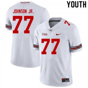 Youth Paris Johnson Jr. White Ohio State Football #77 Jersey 484531-508