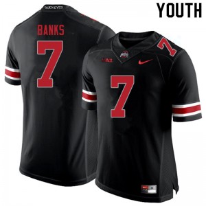 Youth Sevyn Banks Blackout Ohio State Buckeyes Football #7 Jersey 319387-555
