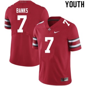 Youth Sevyn Banks Scarlet Ohio State Football #7 Jersey 840399-490