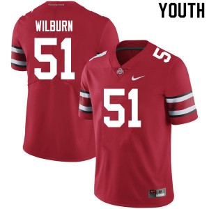 Youth Trayvon Wilburn Scarlet OSU Football #51 Jersey 475762-665