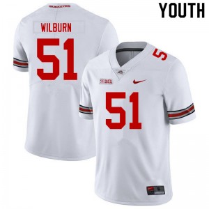 Youth Trayvon Wilburn White Ohio State Football #51 Jersey 860469-128