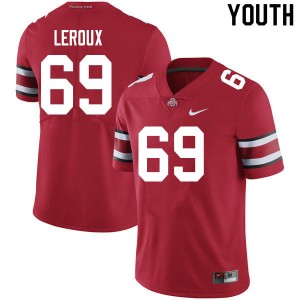 Youth Trey Leroux Scarlet OSU Buckeyes Football #69 Jersey 754734-378