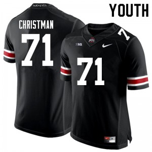 Youth Ben Christman Black Ohio State Football #71 Jersey 409075-515