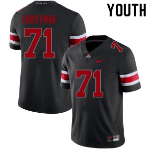 Youth Ben Christman Blackout OSU Football #71 Jersey 365082-622