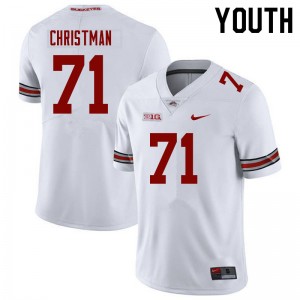 Youth Ben Christman White OSU Football #71 Jersey 891673-552