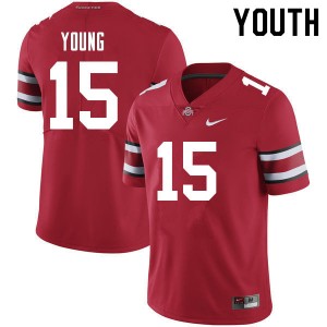 Youth Craig Young Red OSU Buckeyes Football #15 Jersey 138586-527