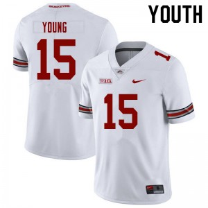 Youth Craig Young White OSU Buckeyes Football #15 Jersey 944283-369