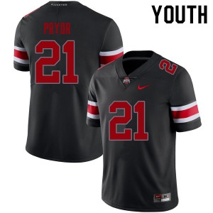 Youth Evan Pryor Blackout OSU Buckeyes Football #21 Jersey 564603-675