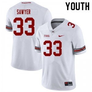 Youth Jack Sawyer White Ohio State Football #33 Jersey 656373-998