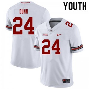 Youth Jantzen Dunn White OSU Buckeyes Football #24 Jersey 163543-930