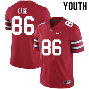 Youth Jerron Cage Red Ohio State Football #86 Jersey 288956-591