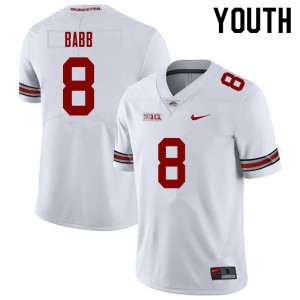 Youth Kamryn Babb White Ohio State Football #8 Jersey 303120-529