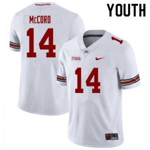 Youth Kyle McCord White Ohio State Buckeyes Football #14 Jersey 688156-239