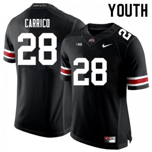 Youth Reid Carrico Black Ohio State Football #28 Jersey 287345-256