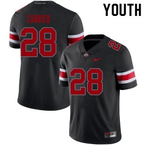 Youth Reid Carrico Blackout OSU Buckeyes Football #28 Jersey 534108-545