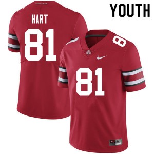 Youth Sam Hart Red Ohio State Football #81 Jersey 451351-449