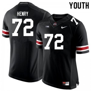 Youth Avery Henry Black Ohio State Buckeyes Football #72 Jersey 792775-237