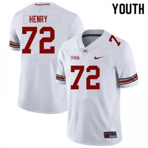 Youth Avery Henry White OSU Buckeyes Football #72 Jersey 917722-827
