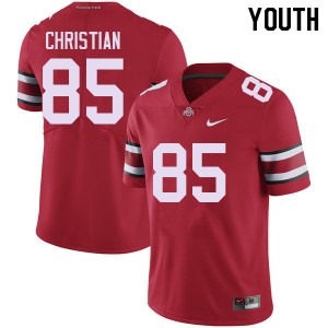 Youth Bennett Christian Red Ohio State Football #85 Jersey 308775-146