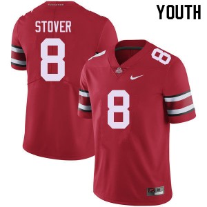 Youth Cade Stover Red Ohio State Football #8 Jersey 754227-496