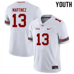 Youth Cameron Martinez White Ohio State Football #13 Jersey 845288-908