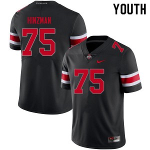 Youth Carson Hinzman Blackout Ohio State Buckeyes Football #75 Jersey 808982-868