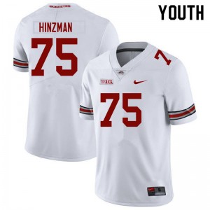 Youth Carson Hinzman White Ohio State Football #75 Jersey 718224-953