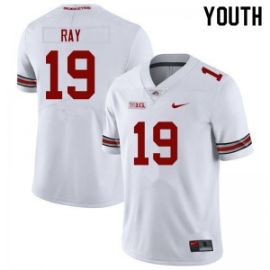 Youth Chad Ray White OSU Buckeyes Football #19 Jersey 911001-597