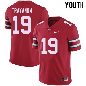 Youth Chip Trayanum Red OSU Football #19 Jersey 859529-826