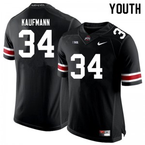 Youth Colin Kaufmann Black OSU Buckeyes Football #34 Jersey 535894-483