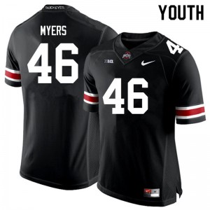 Youth Elias Myers Black Ohio State Football #46 Jersey 183786-317