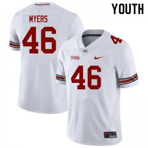 Youth Elias Myers White OSU Football #46 Jersey 162228-263