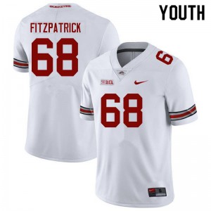 Youth George Fitzpatrick White OSU Buckeyes Football #68 Jersey 590942-629