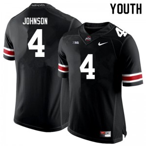 Youth JK Johnson Black OSU Buckeyes Football #4 Jersey 278329-230