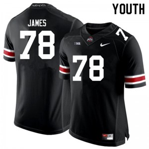 Youth Jakob James Black OSU Buckeyes Football #78 Jersey 373392-313
