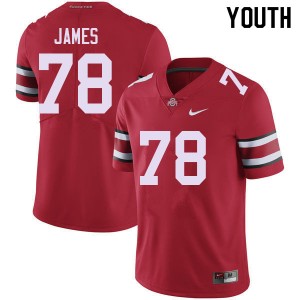 Youth Jakob James Red Ohio State Football #78 Jersey 229391-818