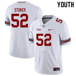 Youth Jay Stoker White Ohio State Buckeyes Football #52 Jersey 233081-549