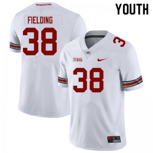 Youth Jayden Fielding White Ohio State Football #38 Jersey 632877-723