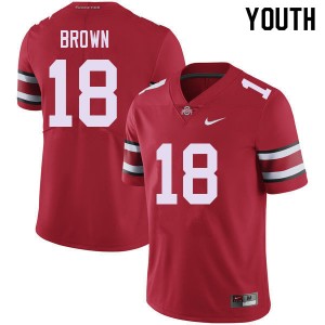 Youth Jyaire Brown Red OSU Football #18 Jersey 783129-634