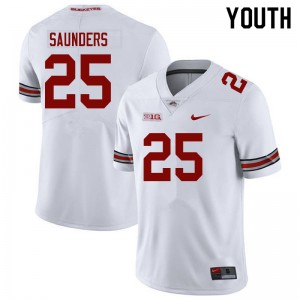 Youth Kai Saunders White OSU Football #25 Jersey 564501-497