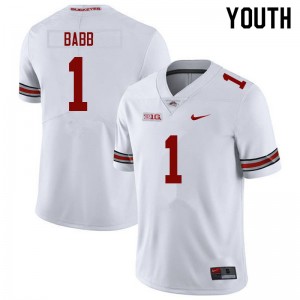 Youth Kamryn Babb White OSU Football #1 Jersey 686922-285