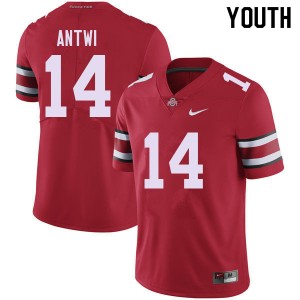 Youth Kojo Antwi Red OSU Buckeyes Football #14 Jersey 920607-449