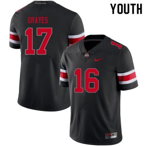 Youth Kyion Grayes Blackout Ohio State Football #17 Jersey 440067-763